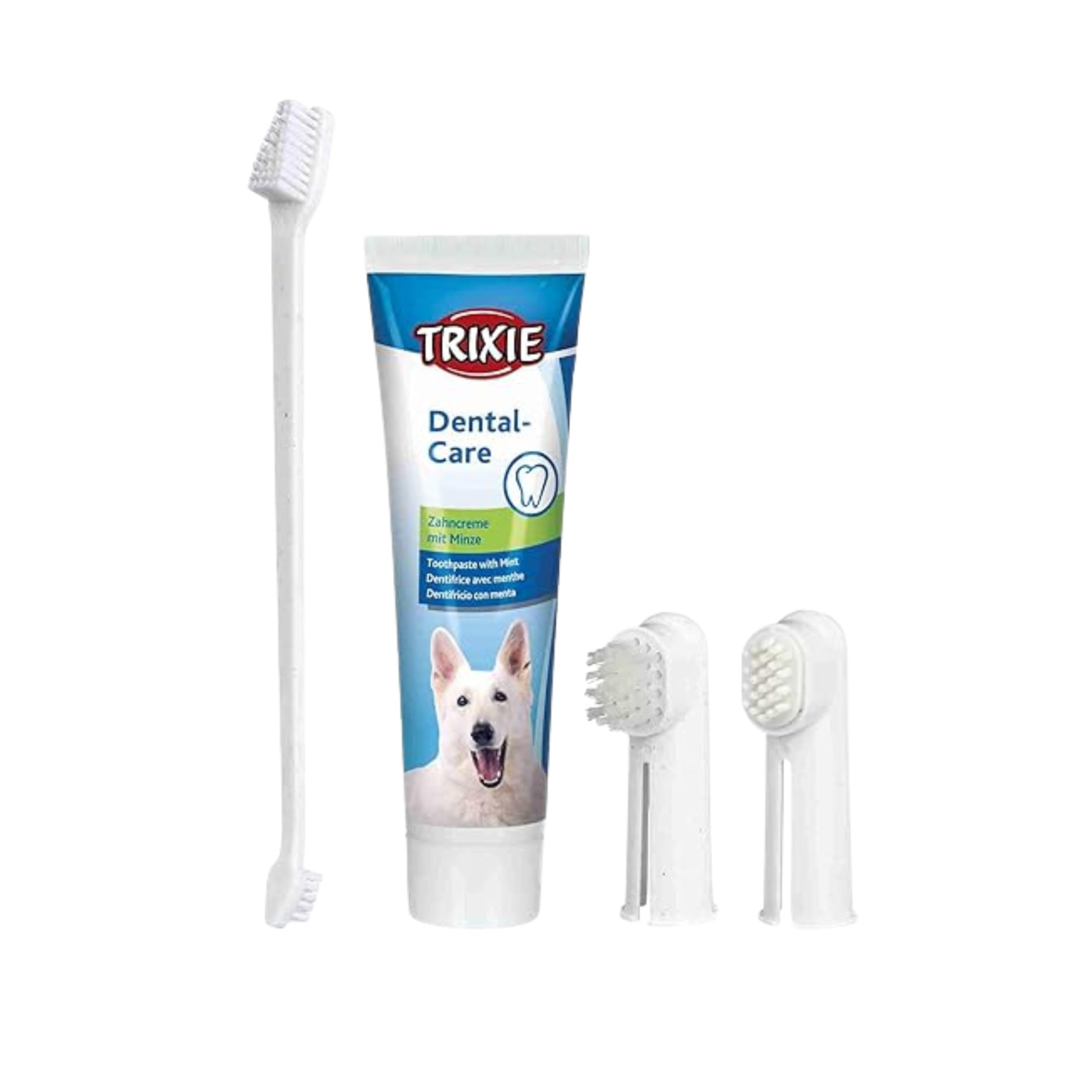 Foodie Puppies Trixie Dental Care Kit - 3Pcs Toothbrushes & Mint Toothpaste, 100g | Reduce Gums Problems | Suitable for All Dogs and Puppies | Tartar Control Enzymatic Toothpaste with Free Key Ring (B0CZ8FTLH5) Amazon Price History, Amazon Price Tracker