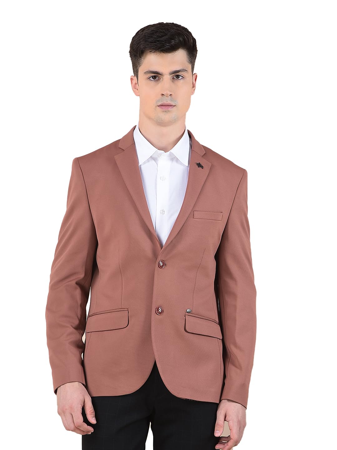 Blazer for Men | Premium Casual Blazer Slim Fit Notched Collar Polyester Fabric Solid Pattern (P_MBZC00096)