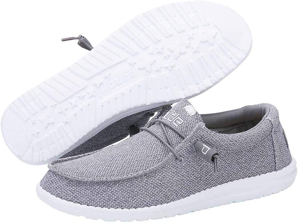 Hey Dude Mens Wally Sox 11 Grey White
