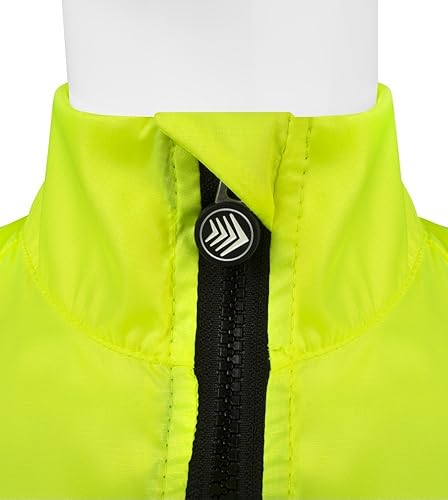 Vista 5 de AEROTECHDESIGNS Men's USA Windbreaker Jacket Packable Safety Yellow Windproof Cycling Coat Made in USA