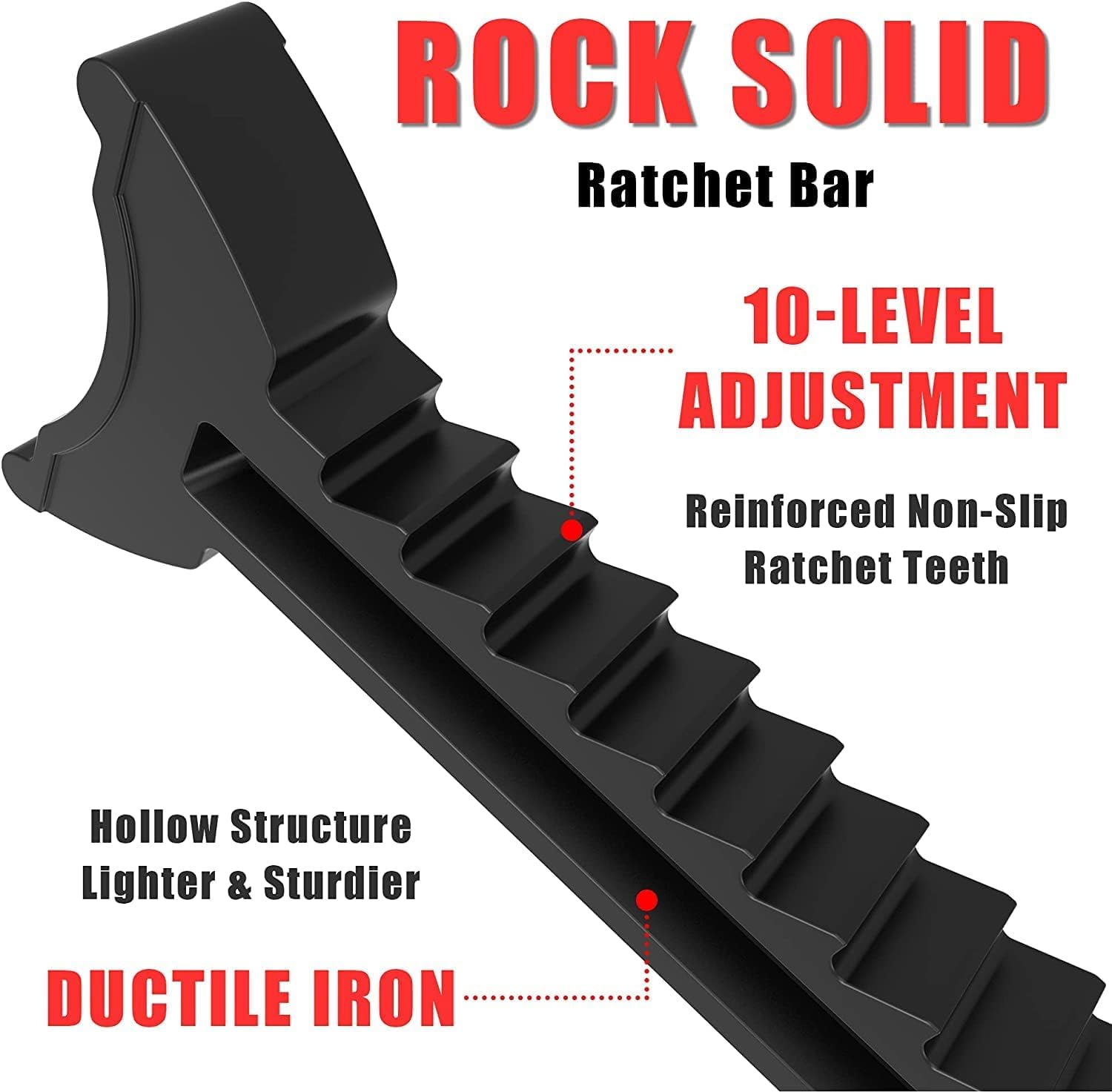 BIG RED TAM43002A Torin Steel Jack Stands: Doble Bloqueo, Capacidad de 3 toneladas (6 Libras), Rojo, 1 par