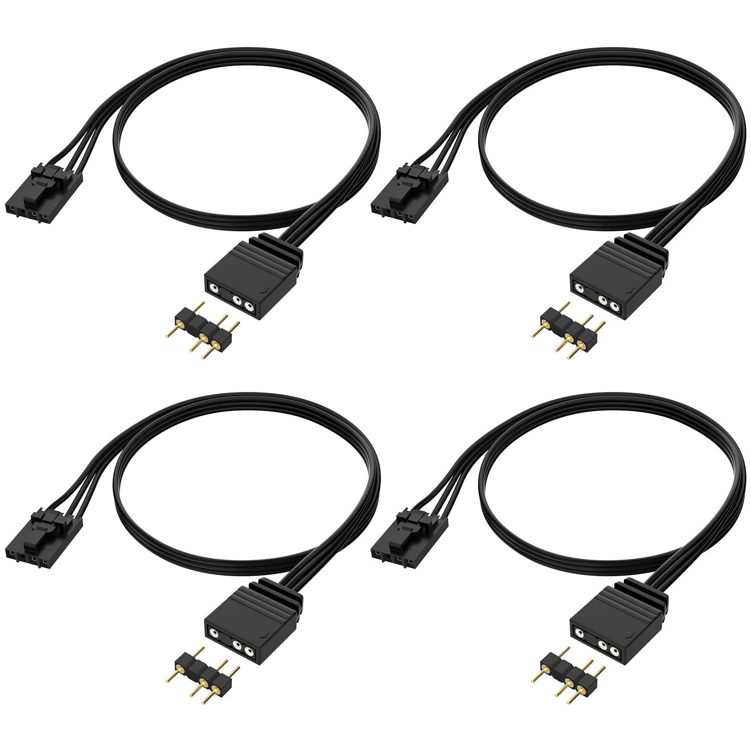 Amazon | OwlTree 4個パック 4ピンから3ピンRGBアダプター Corsair RGB