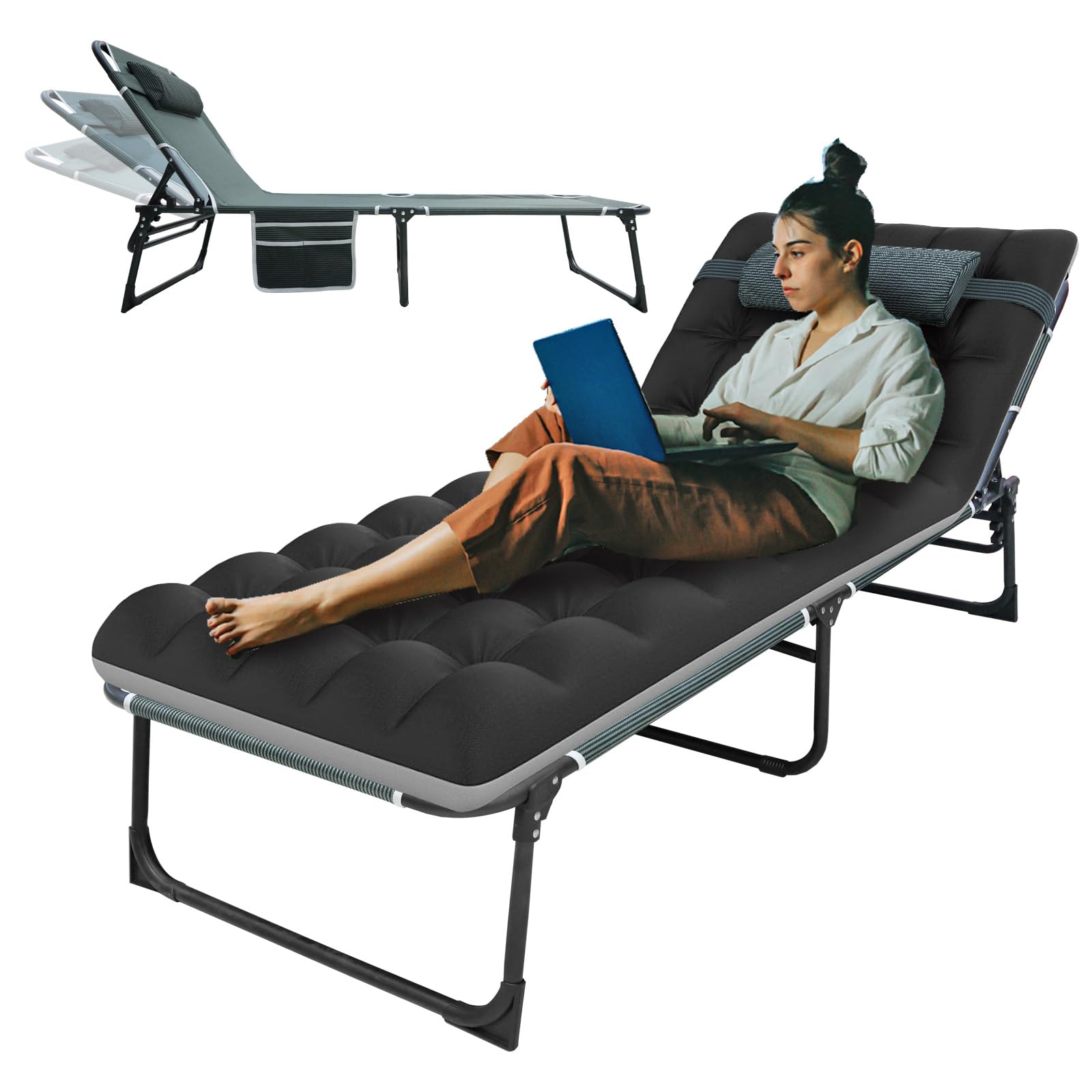 Amazon.com: Big RED Camping Sleeping Cot,5-Position Folding Cot