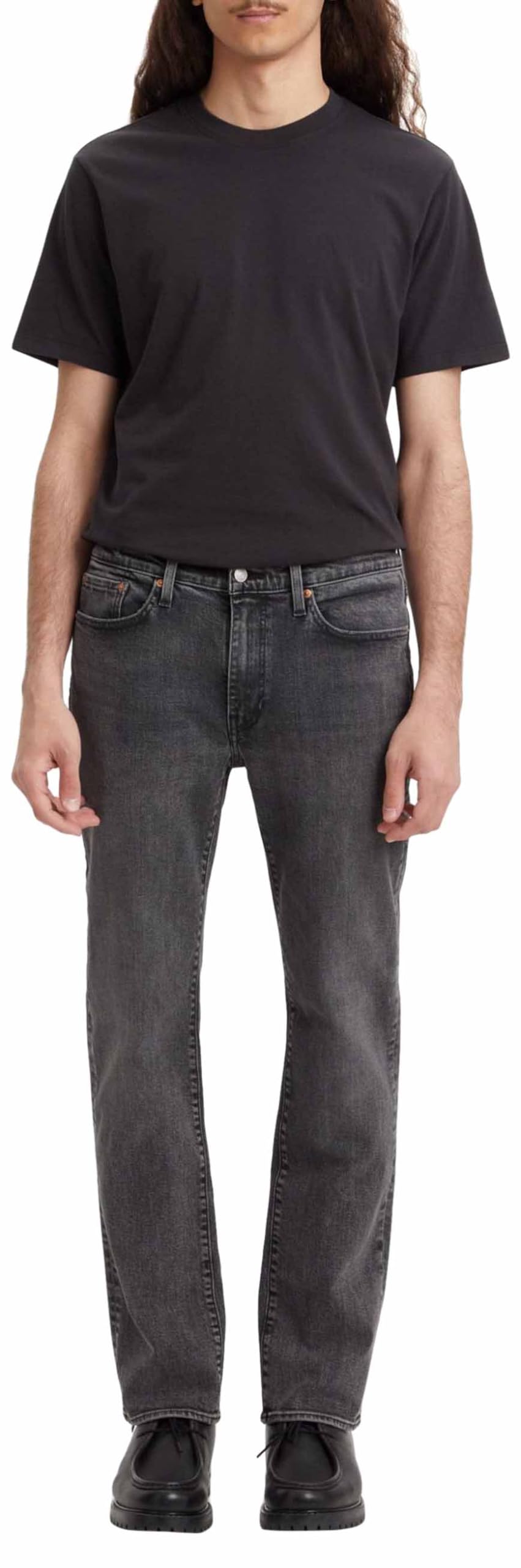 Levi's Men's 514 Straight Fit Jeans, Dark Gray Worn in, 32W / 34L