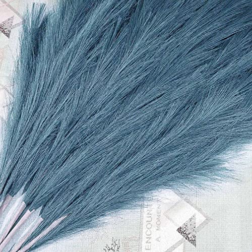 Hecaty 6 Pcs Faux Pampas Grass Decor 44"/3.6 Ft Tall Fake Pompas Floral Large Artificial Pompous Grass Branches Plants For Floor Vase Filler Home Boho Decoration #TOP2