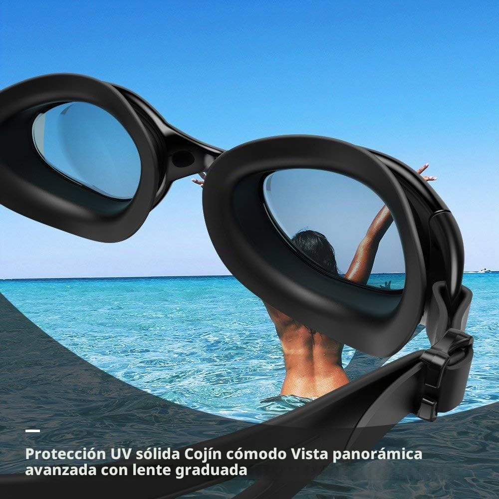 ZIONOR G7 Corrective Swimming Goggles with Optical Myopia and Night Vision, No Leak, 100% UV Protection for Men and Women, Adult Swimmers (Diopter 2.0 to 7.0) Sports & Outdoors