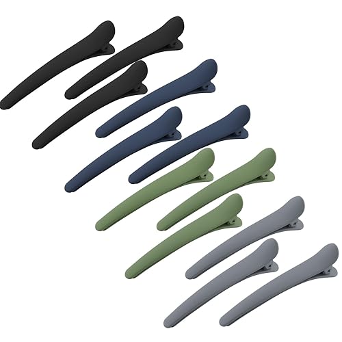 Miniatura 8 de YISSION - 12 pinzas para el cabello para seccionar pinzas para el cabello de cocodrilo de 31 pulgadas pasadores para el cabello sin arrugas pinza