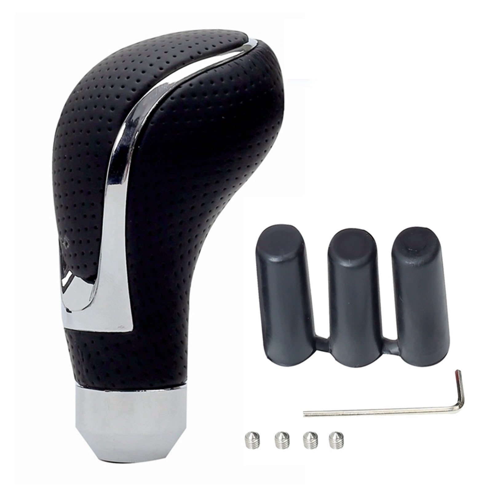 Qrptmbnf Black Gear Shift Knob Red Leather Manual Transmission(,A)