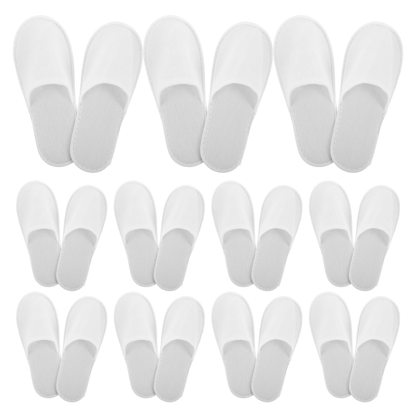 28 Paare Einweg Gästepantoffeln Weiß Anti-rutsch Geschlossene Zehen Spa Hausschuhe Gepolsterte EVA Sohle Unisex Reise Hotel Salon Party Komfortable Slipper