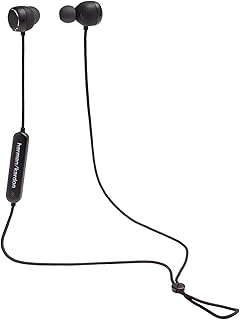 Harman Kardon FLY BT - Bluetooth in-ear headphones with 3-button mic, tangle-free cable, magnetic earbuds, carrying pouch,...
