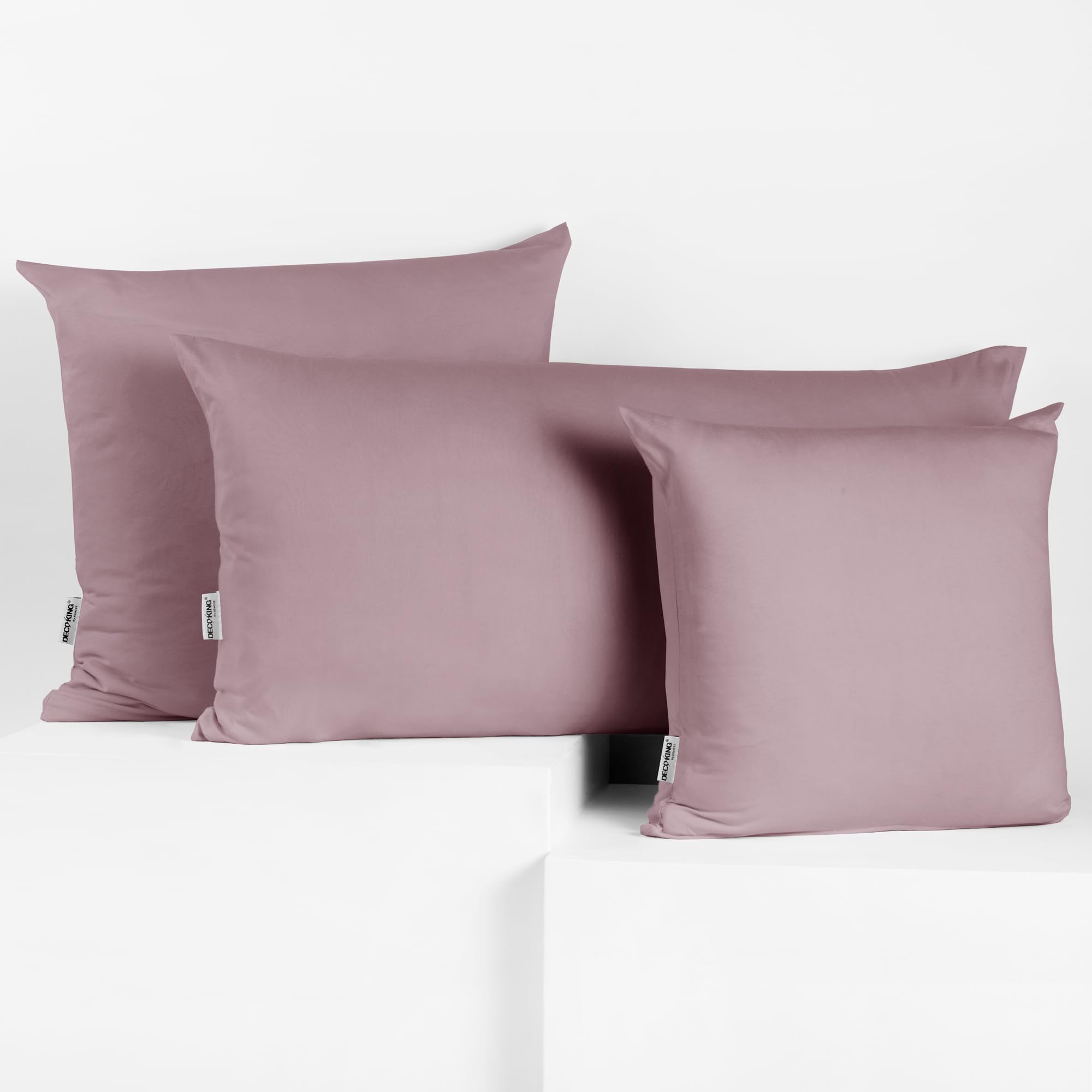 DecoKing 2 poszewki na poduszkę 40 x 40 cm bawełna zamek błyskawiczny kolory Erika Amber