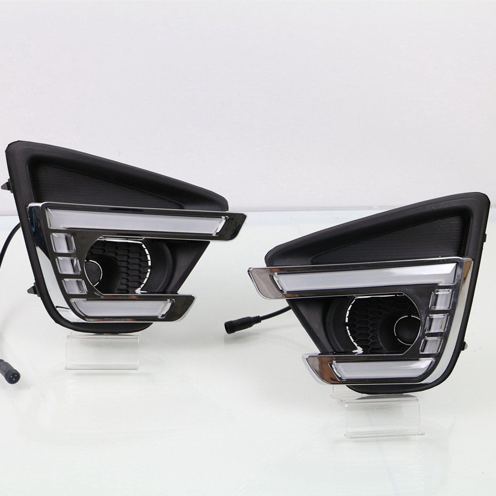 Luces diurnas LED DRL compatible for Mazda CX-5 2013 2014 2015 2016, DRL con señales de giro amarillas