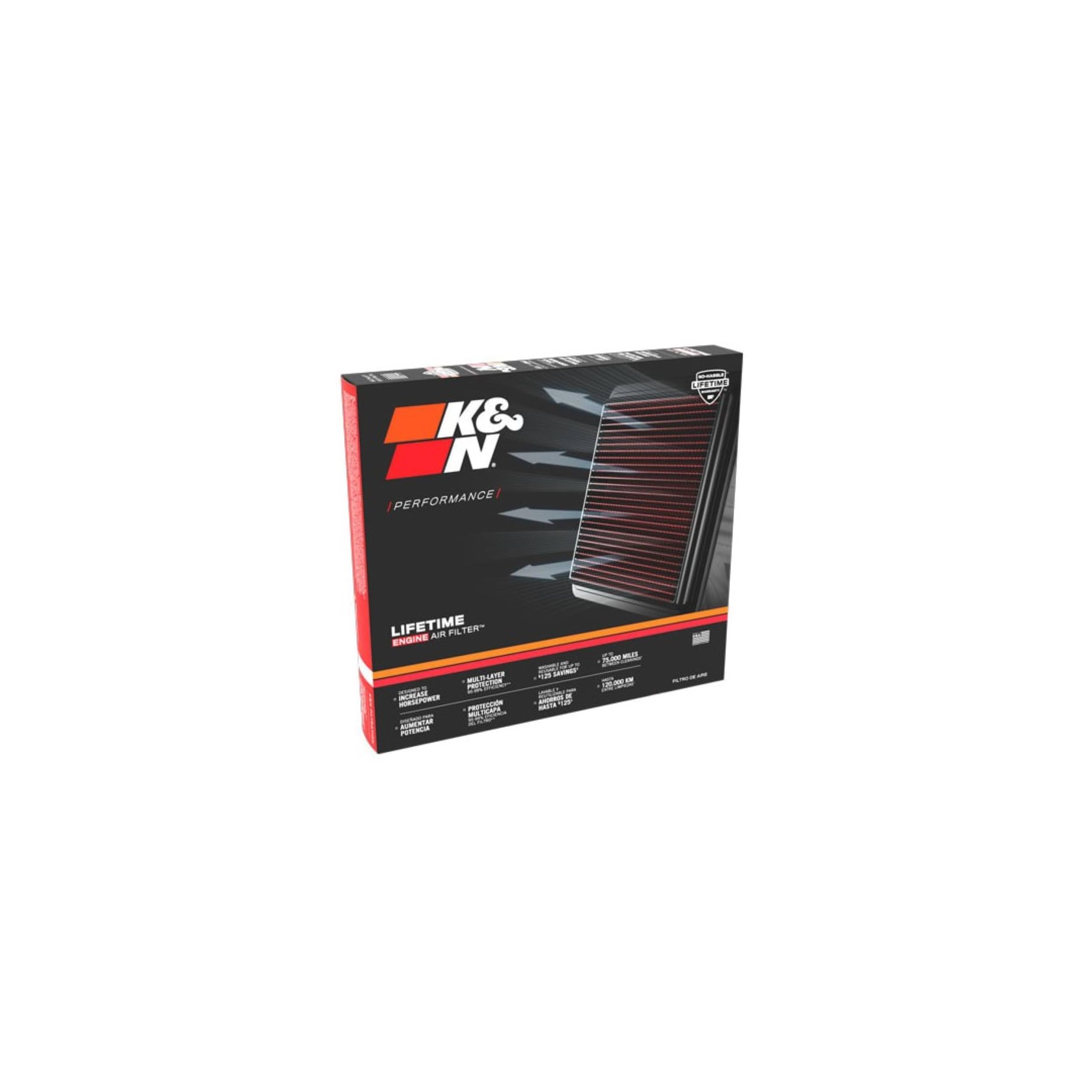 K&N 33-2047 Filtri Aria Sostitutivi Auto, Lavabile e Riutilizzabile