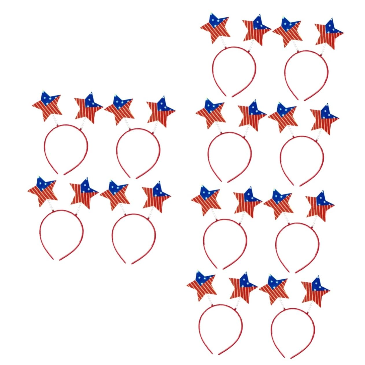 SAFIGLE 12 Pcs Star Stripe Hairband Star Head Bopper Independence Day Hairband American Flag Headband Headbands for Kids Star Costume Accessories 4th of July Headpiece Make up Scarf Child
