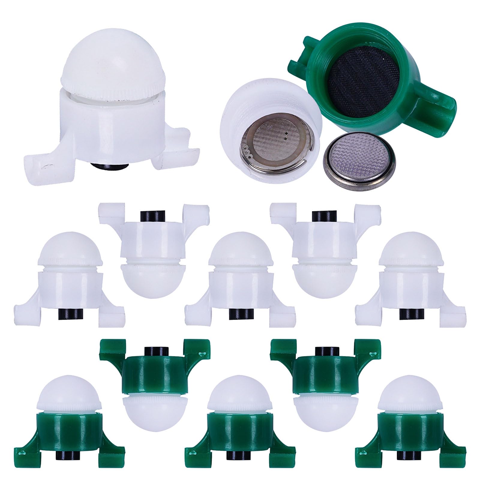 12PCS Electronic Fishing Bite Alarm, Bite Alarm Alert Strike Lamp LED Fishing Alarm Light Clip Waterproof Fishing LED Rod Tip Light for Fischer Fishing Device