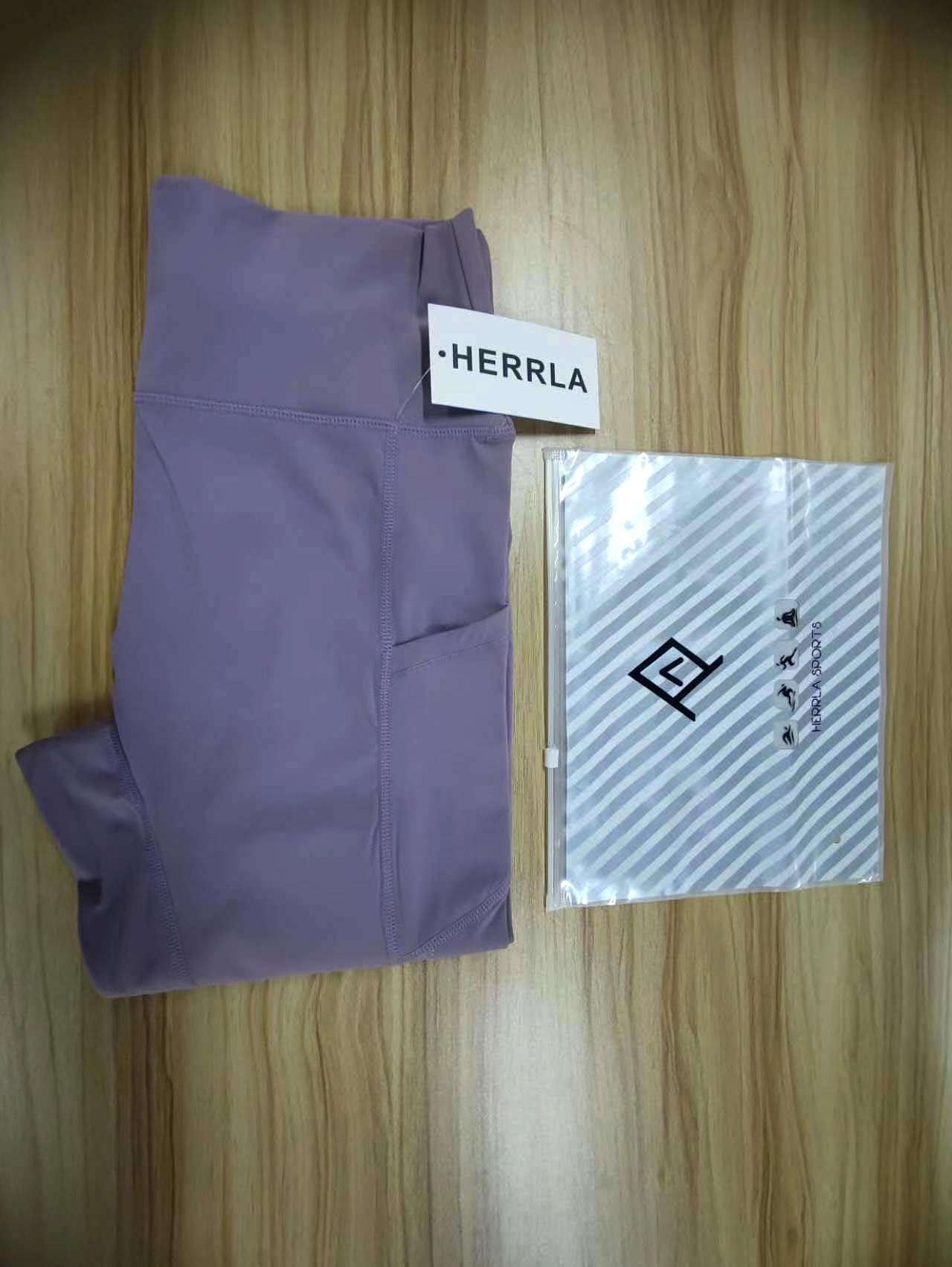 High Waisted Gym Yoga Pants with Pockets, Tummy Control Activewear Workout Leggings for Women (Purple,M)