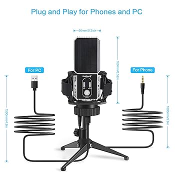 Amazon.co.jp: ZealSound マイク コンデンサー マイク PC マイク
