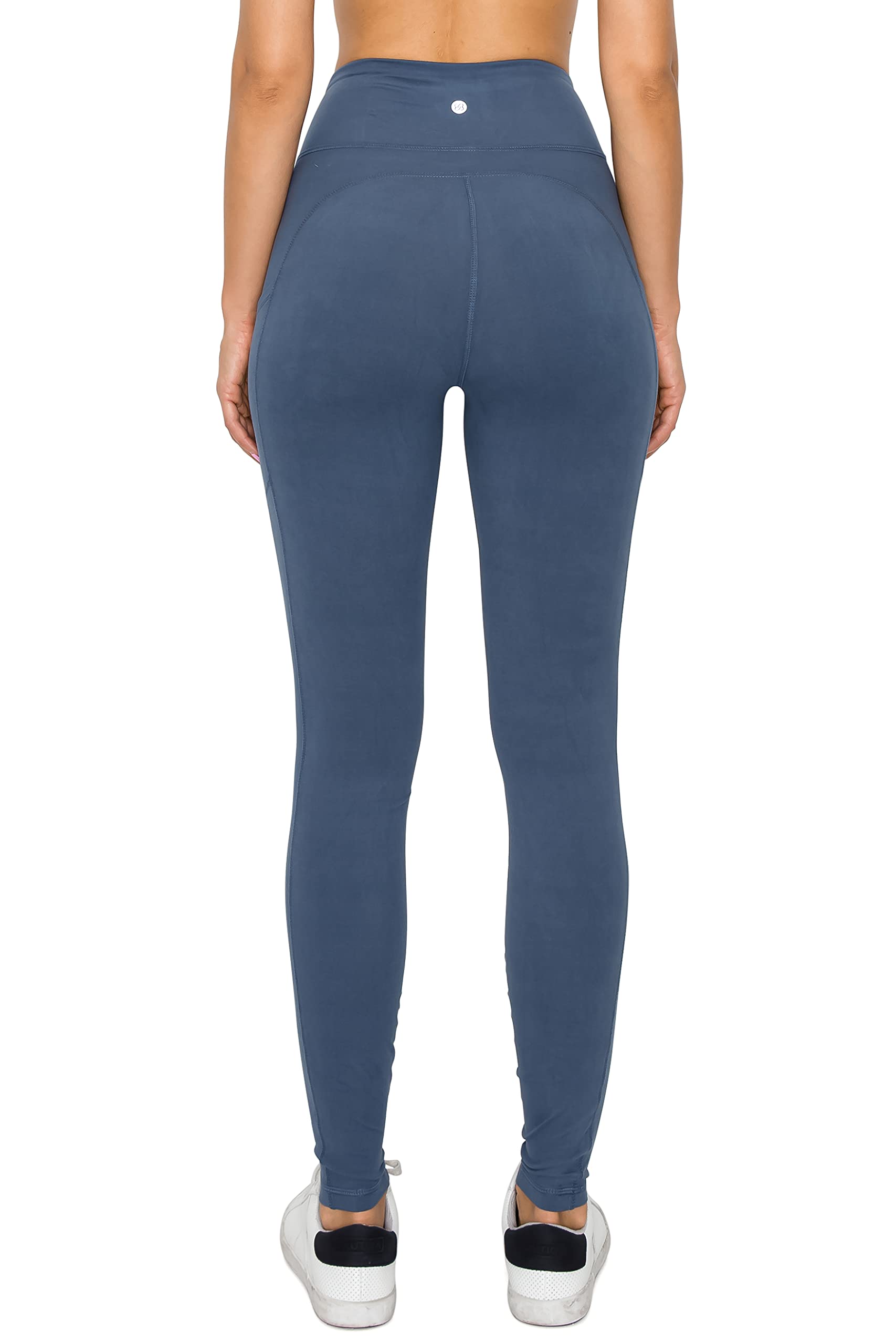 Leggings Depot Damen Solid Athletic Yogahose mit Tasche Sport-Leggings