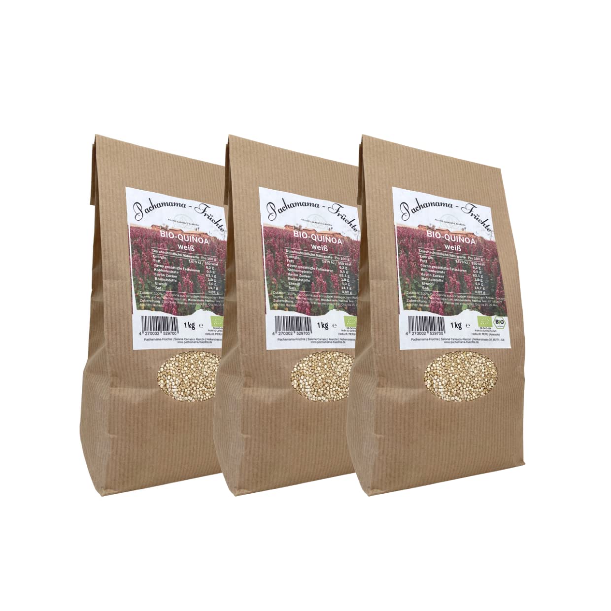 BIO Quinoa weiß 3 x 1 kg