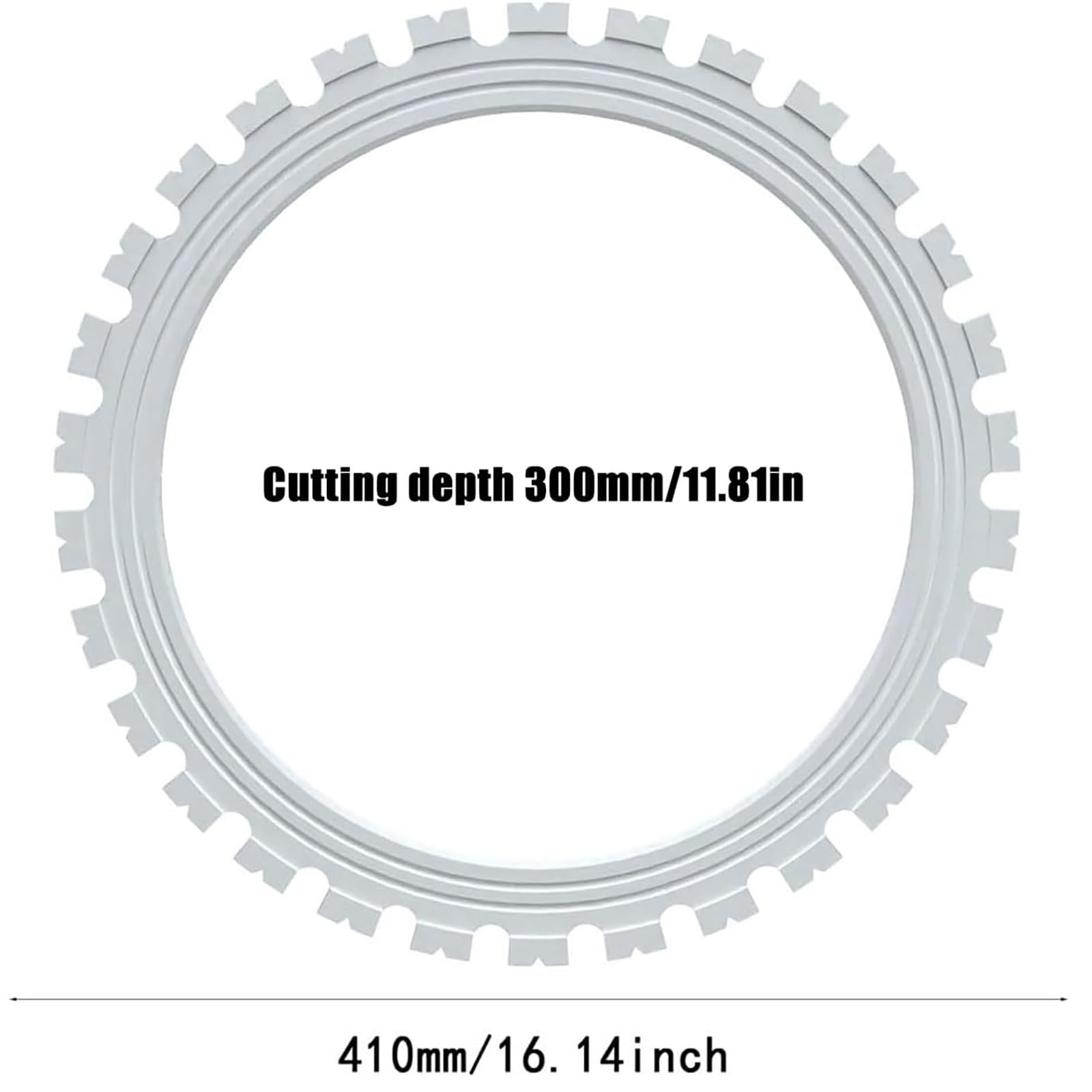 Lama Per Sega Circolare Speciale Per Calcestruzzo Da 16", Accessori Per Macchine Da Taglio Toroidali Per Calcestruzzo, Profondità Di Taglio 300 Mm, Resistente Per Calcestruzzo, Legno, Gomma, Mattoni