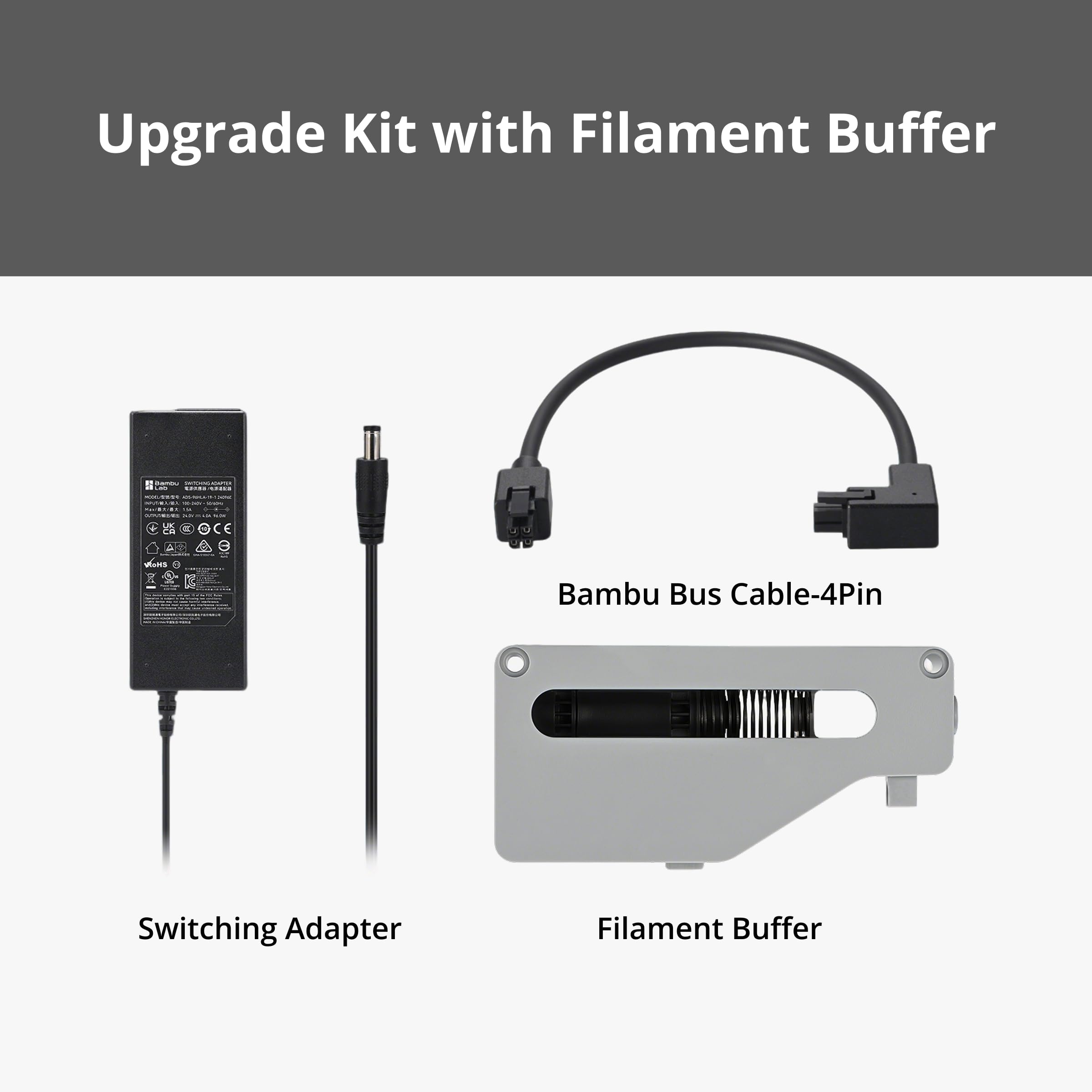 Bambu Lab AMS 2 Pro Upgrade Kit for X1/P1 Series 3D Printers with AMS Filament Buffer, Bus Cable & PTFE Tubes | Multi-Color Filament System Upgrade Compatible with X1/ P1 Series-image-17