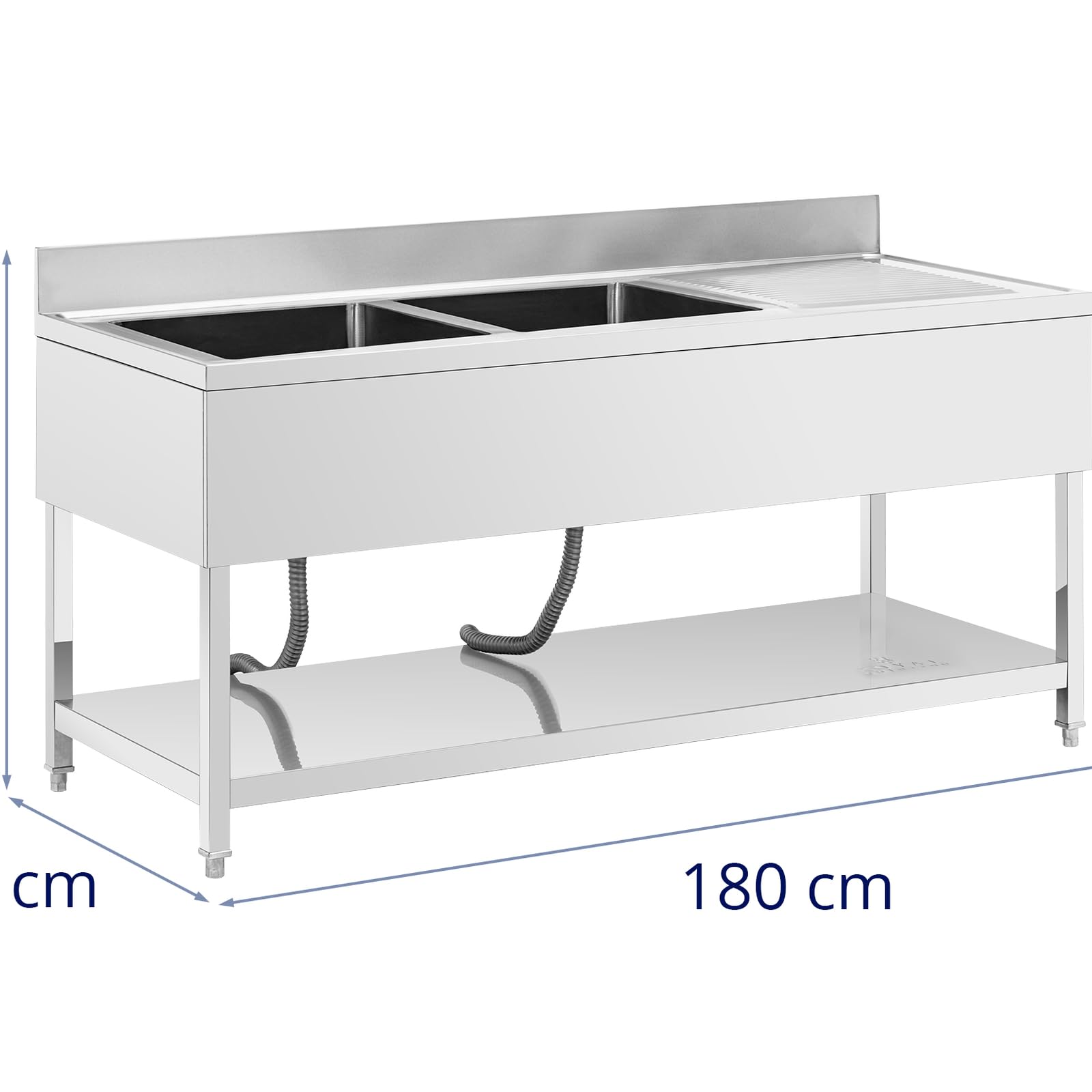 Physa Eaves Black Friseurstuhl mit Fußstütze 57-69 cm 150 kg Schwarz Kunstleder Edelstahl-Basis höhenverstellbar Rückenlehne neigbar 360° drehbar Barberstuhl Friseursessel