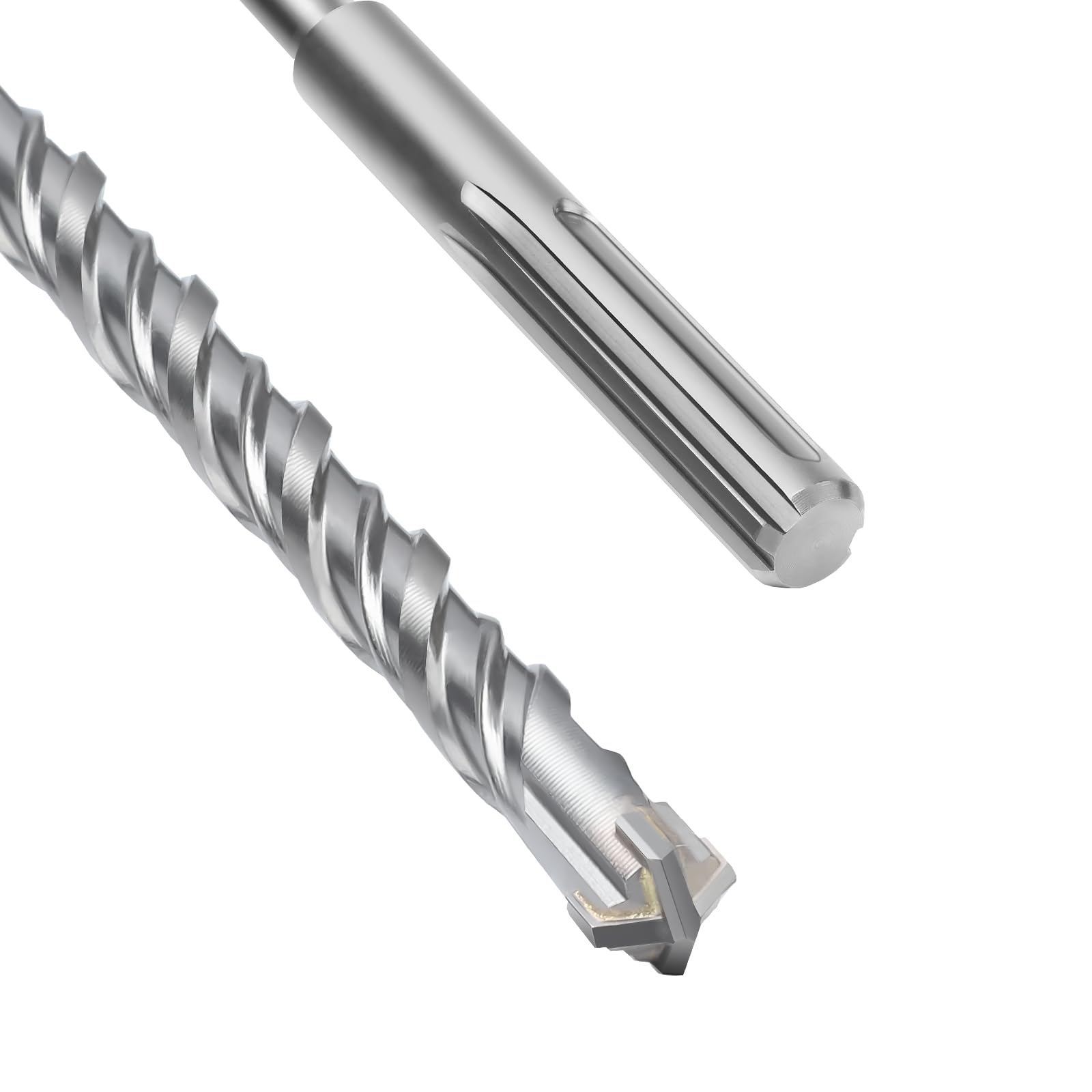 Broca SDS Max de 10 x 380 mm, broca para hormigón con 4 filos de corte de metal duro y espiral doble, broca de percusión para hormigón, piedra, piedra natural