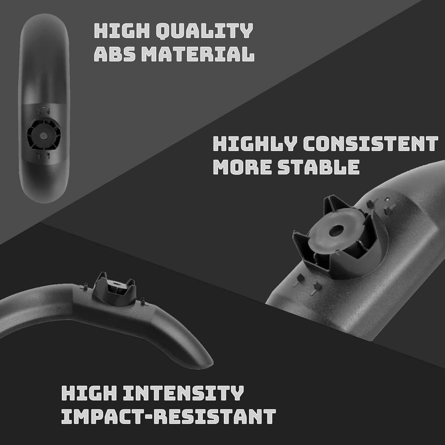 Electric Scooter Fender Bracket, Front Mudguard Fender Replacement for Segway Ninebot Max G30P G30LP, Front Skateboard Fastener High Density Design Light Durability for Scooter