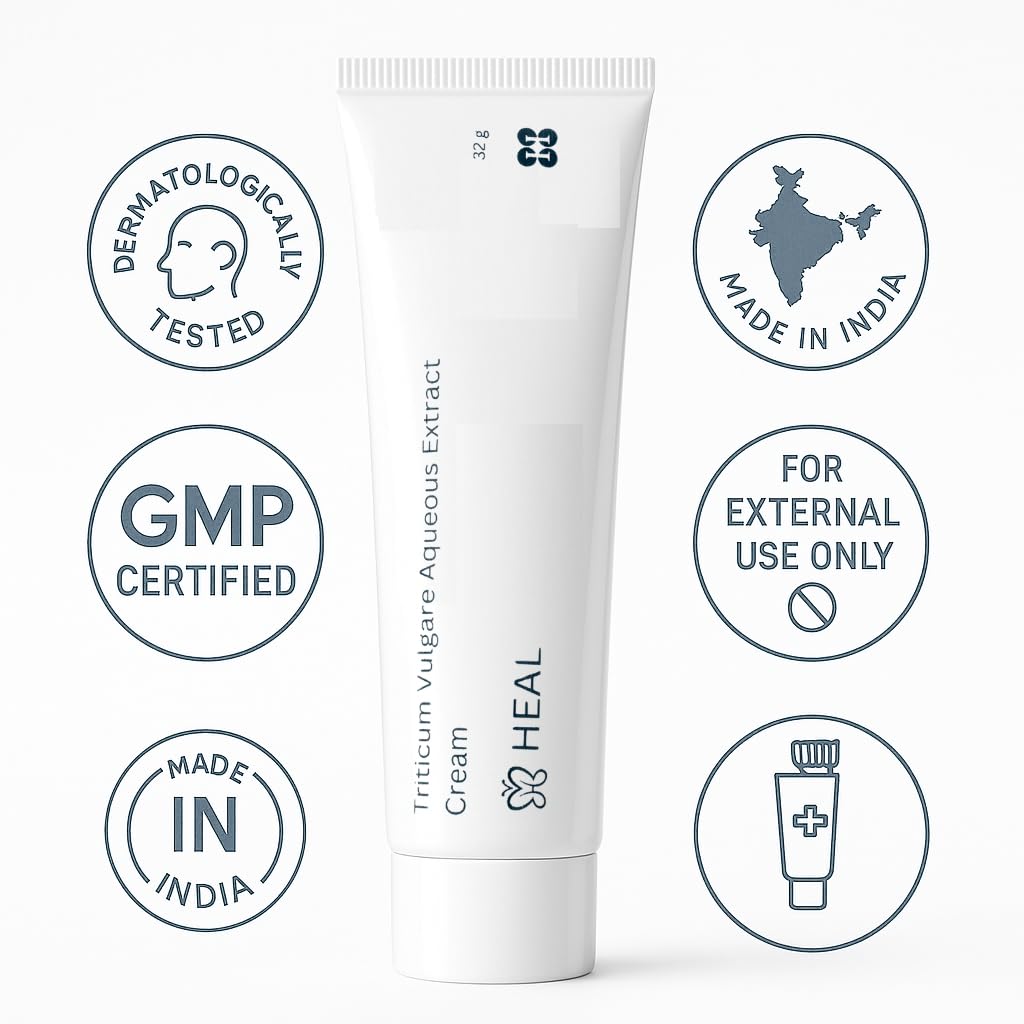 H HEAL Triticum Vulgare Aqueous Extract Cream | 32 g | For Skin Healing, Wound Care & Burns | Dermatologically Tested | External Use Only — Amazon image 8