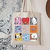 AKTAP K-pop Characters Tote Bag Bangtan Boys Gift for Army Singer Fans Gift BT Inspired Tote Bag K-pop Merch K-pop Teams Shoulder (BT Tote) #2