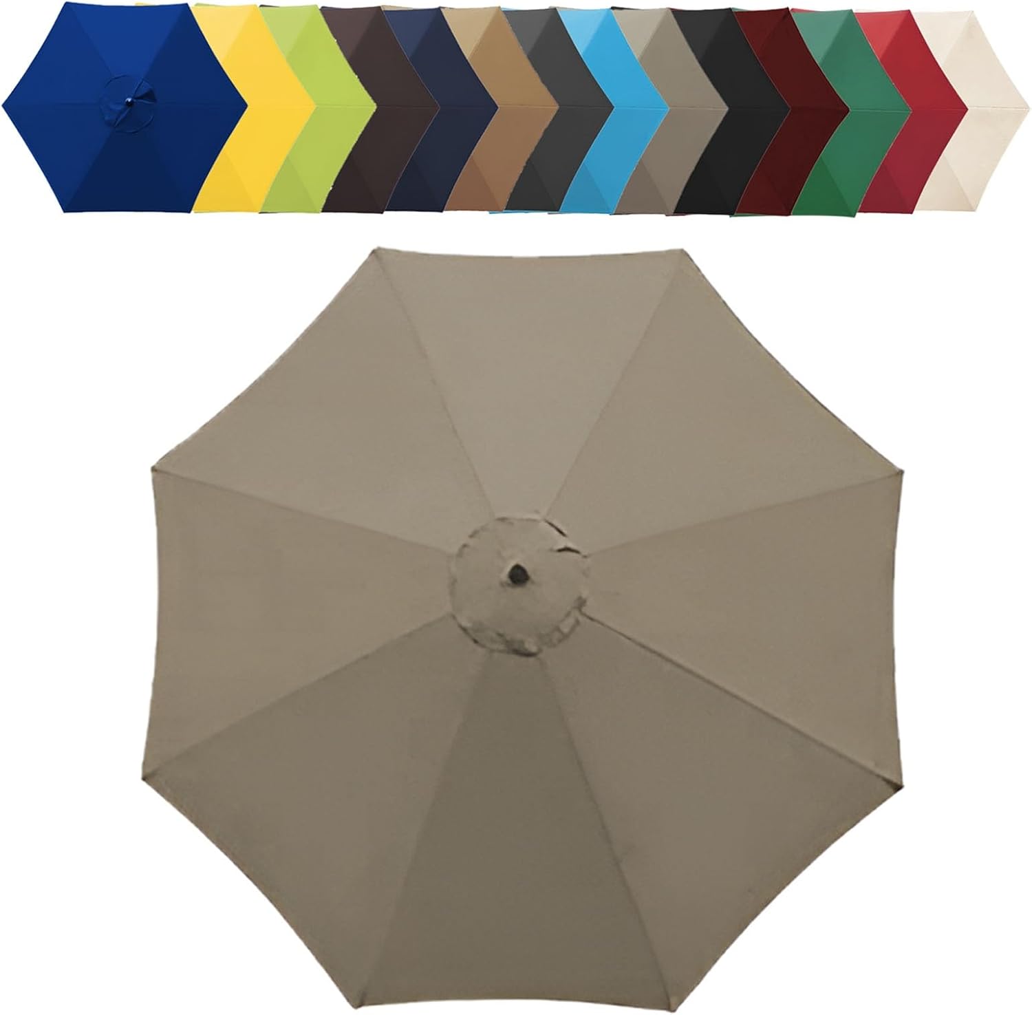 Patio Umbrella Replacement Canopy Square Cantilever Top Cover Outdoor,200/270/300cm Patio Umbrella Replacement Canopy 6/8 Ribs Patio Umbrella Replacement Cloth Garden Parasol Canopy Cover an