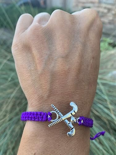 Vista 26 de Sportybella Pulsera de hockey sobre hierba ajustable para niñas con dije de palo, regalos de joyería para jugadores, equipos y entrenadores, pulsera
