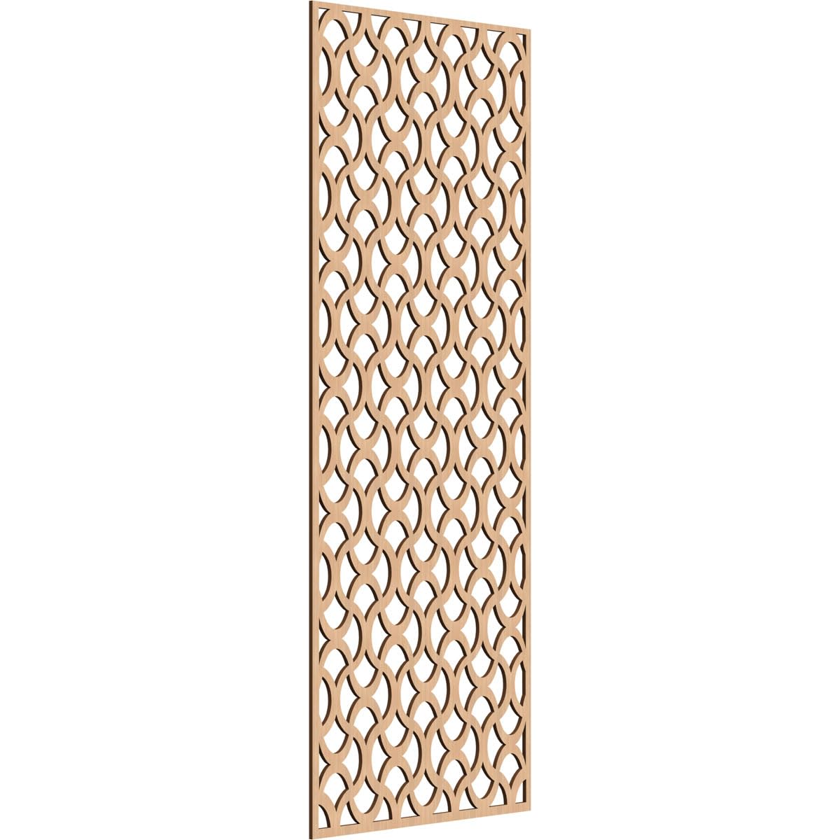 Resort Decorative Pierced Fretwork Wood Wall Panels, 25 3/8"W x 64 3/8"H x 1/4"T, Hickory
