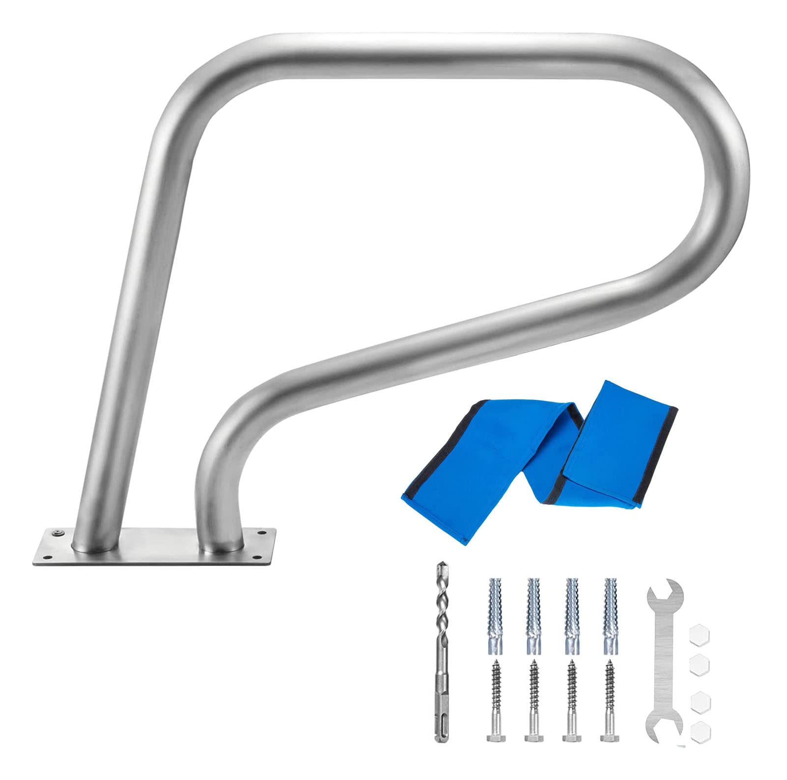 Rampe de piscine pour escalier avec main courante ergonomique et housse thermique