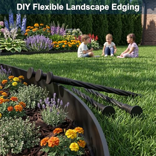 Landscape Edging Border Kit Includes 40 ft of Lawn Edging and 40 Spikes - image 4