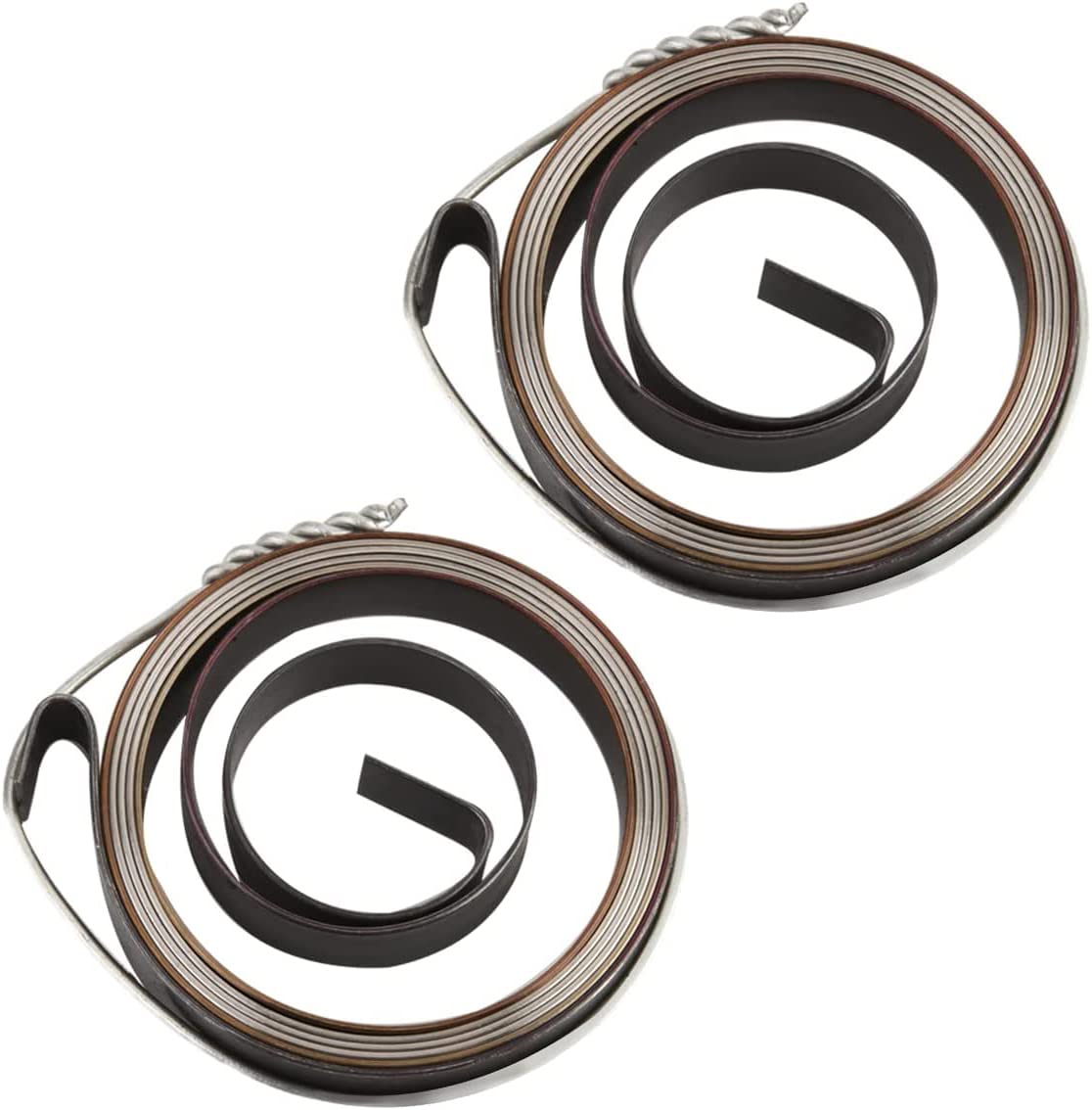 Auniwaig 2pcs Drill Press Return Spring, 2.23Ft Long, Quill Spring Feed Return Coil Spring Assembly, 35mm x 6mm x 0.5mm