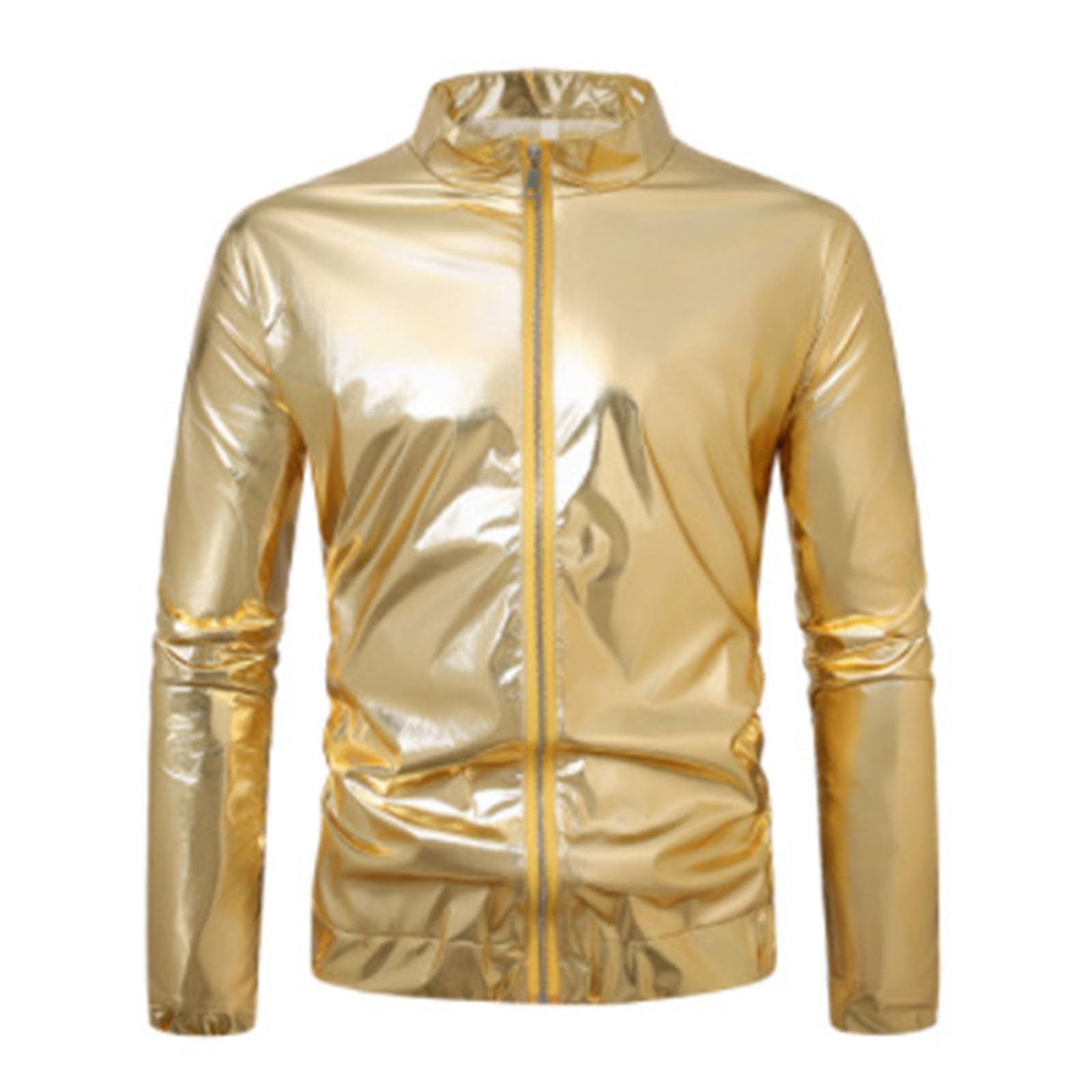 Generisch Winterjacke Bühnenperformance-Jacke, Showkostüm-Oberbekleidung mit Stehkragen und Reißverschluss für Freizeitkleidung