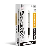 Zebra Pen STEEL G-402 Retractable Gel Pen, Black Ink, 0.5mm, 12-Pack – view 1