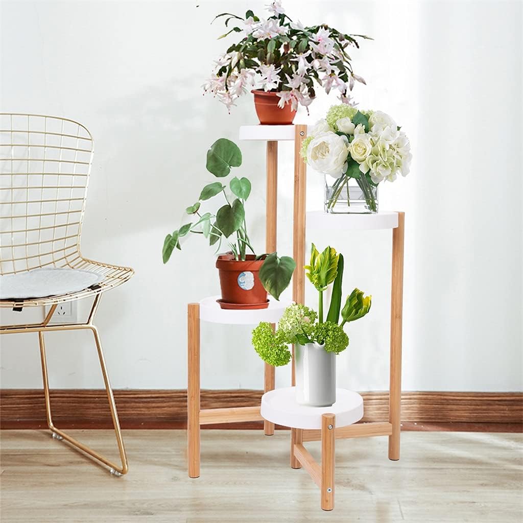 4 Tier Plant Stand Tall Corner Indoor Flower Pot Holder Rack For Living Room