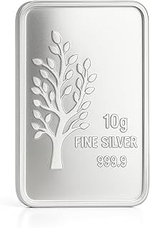 SVE 999 Fine Silver bar 10 gm | Banyan Tree Silver Bar/Biscuit | Ideal Gift for Men and Women | Perfect for Diwali, Dhanteras