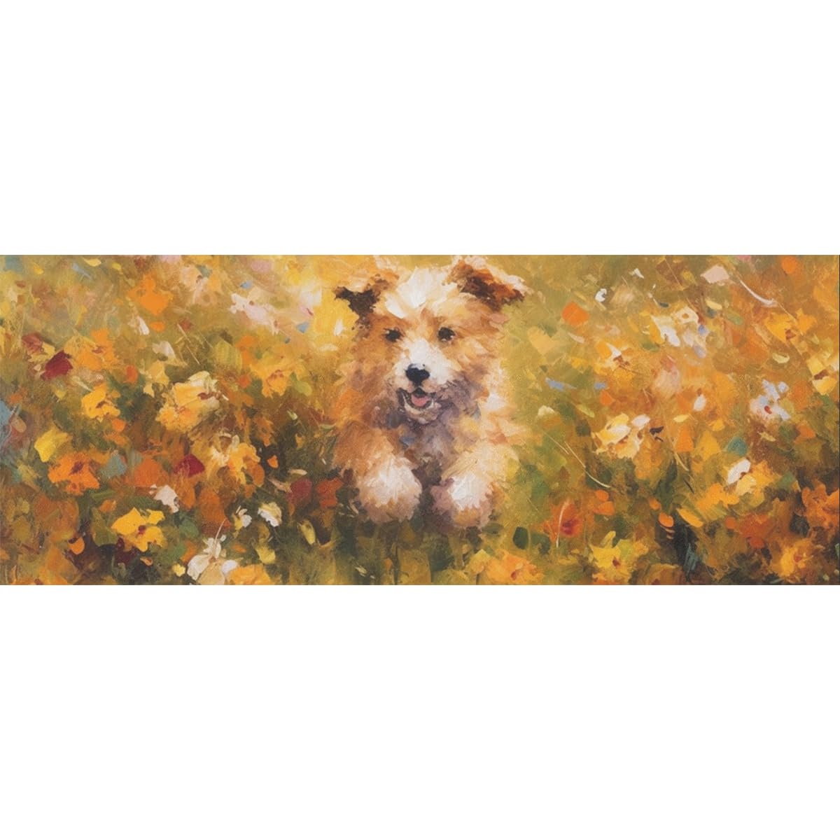 DNOVING 2 Rolls Cute puppy playing in flower field Birthday Wrapping Paper - 58 x 23 inch Gift Wrapping Paper for Boys & Girls Birthday & Friendsmas GWP-794553034