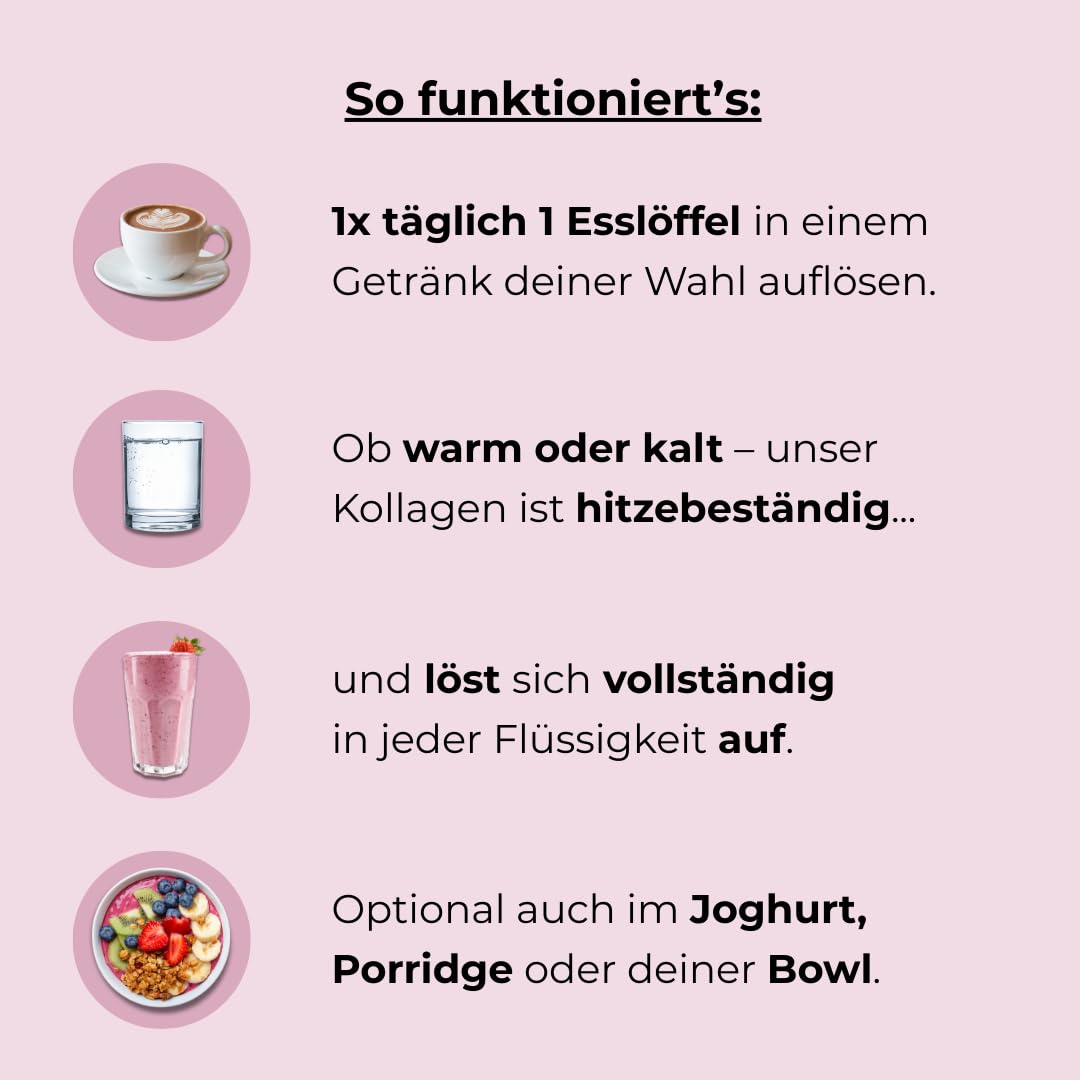 Collagen-Booster [450g] Geschmacksneutral • perfekte Löslichkeit • Peptide Typ 1+3 • Premium Kollagen • Kollagenhydrolysat • mit Vitaminen für optimale Bioverfügbakeit • Made in Germany