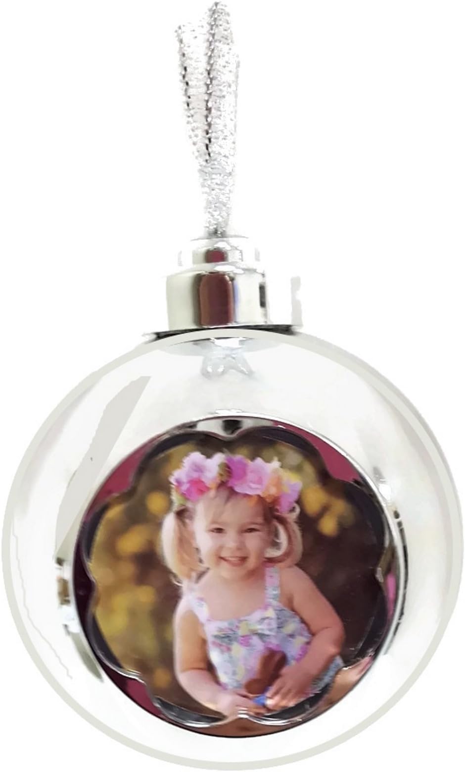 Memories Forever 15 Second Recordable Silver Christmas Holiday Ornament