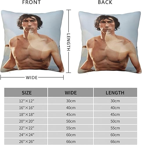 Miniatura 2 de Adam Driver - Fundas de almohada cuadradas suaves y modernas, funda de almohada decorativa, decoración del hogar para cama, sofá, sala de estar,