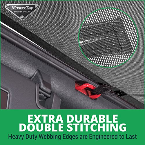 MasterTop Freedom Mesh Bimini Plus Top in Black| Compatible with 2007-2018 Jeep JKU 4 Dr Wrangler Vehicles|No need to remove when replacing Hard Top|14221401