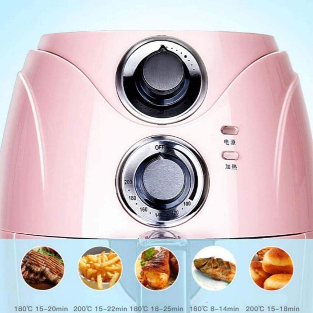 Air Fryer Controls with example cooking times and temperatures