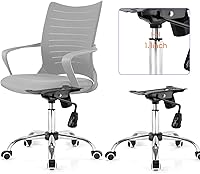 Vista 4 de Wealrit Base inclinable para silla de oficina, mecanismo de elevación de control resistente, placa base giratoria negra de 8.3 x 5.1 pulgadas