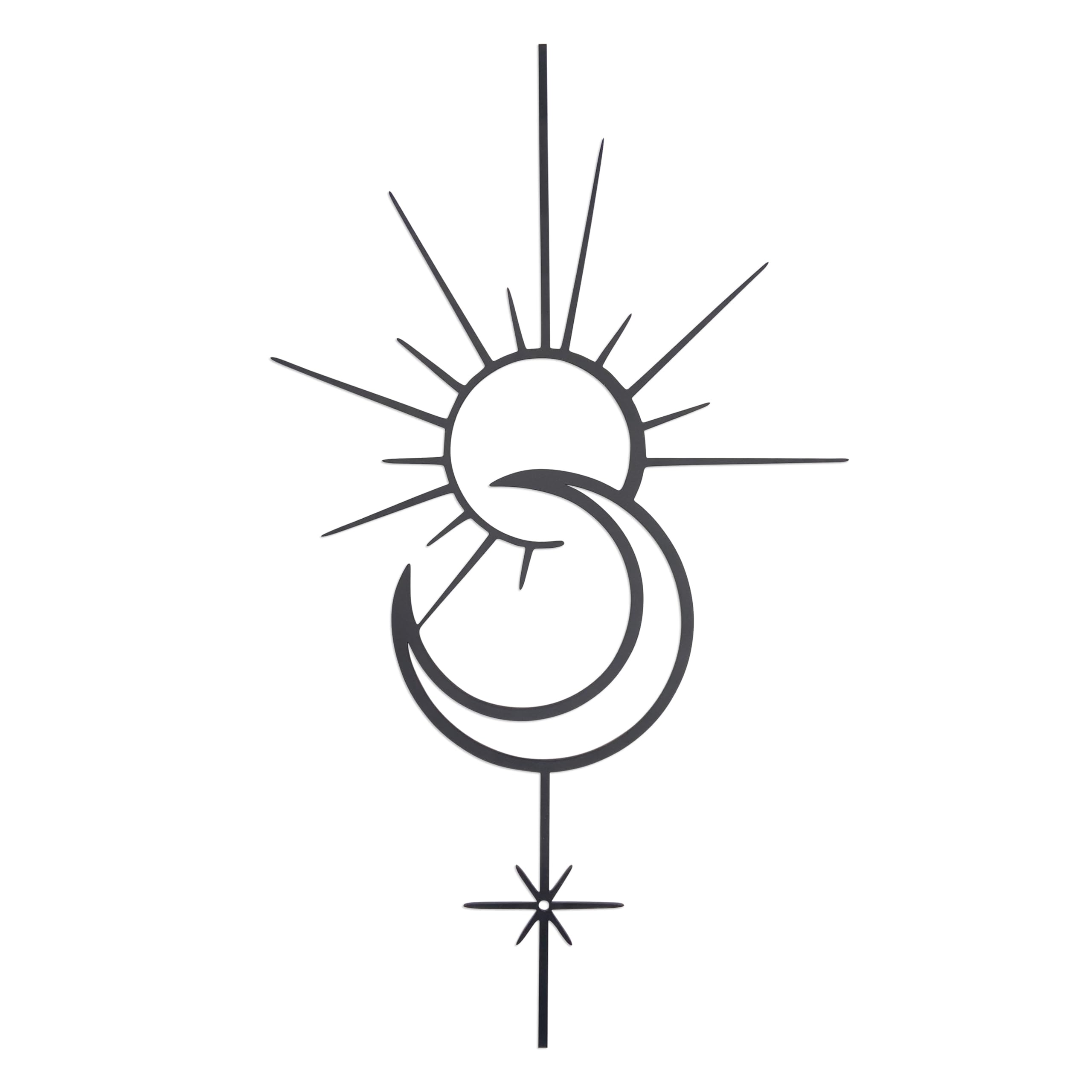 Urbraneco Boho Sun Moon Star Wall Decor Ohemian Wall Art Metal Wall Art Decor for Living Room Bathroom or Bedroom