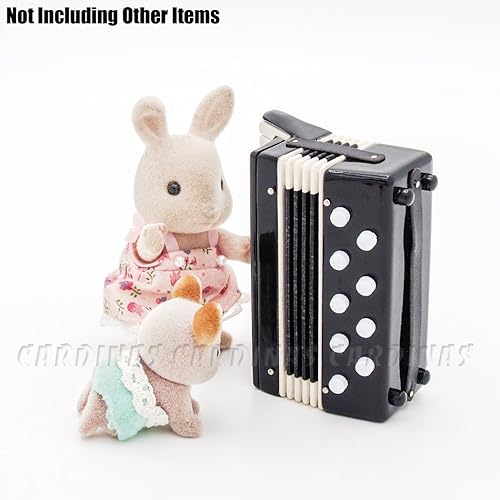 Miniatura 8 de Odoria 16 miniatura acordeón casa de muñecas instrumentos musicales accesorios