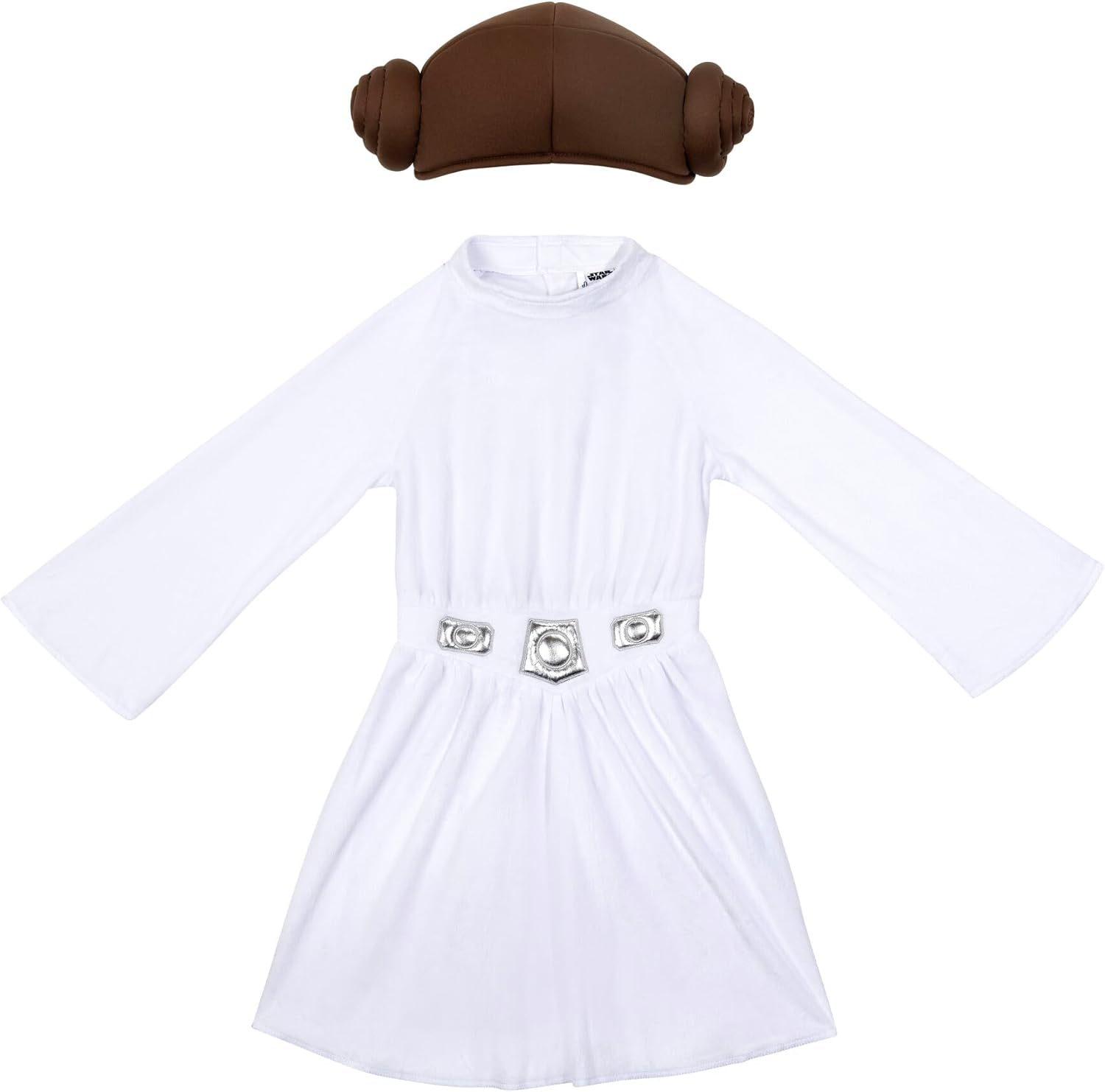 STAR WARS Princess Leia Toddler Costume - Fabric Dress and Belt with Fabric Headpiece